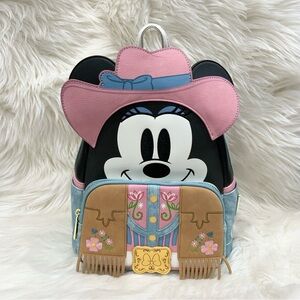 Loungefly Disney Minnie Mouse Western Cowgirl Mini Backpack NWT